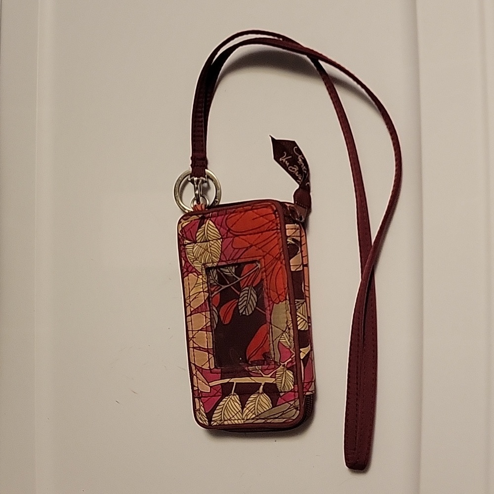 🍂Vera Bradley Women's Cotton Zip Id Case and Lanyard Combo - Perfect Fall Print